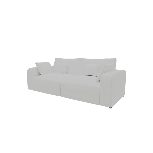 Sofá VERONA de 3 lugares em L tecido 2 cor branco