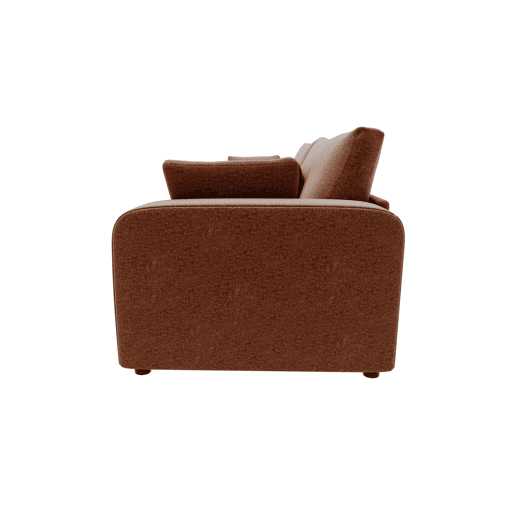 Sofá VERONA de 3 lugares em tecido 1 cor terracota