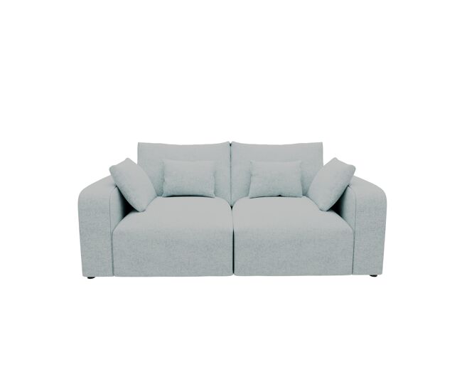 Sofá 3 plazas verona tela 1 color gris claro