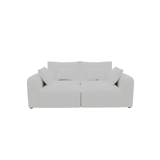 Sofá VERONA de 3 lugares em tecido 2 cor branco