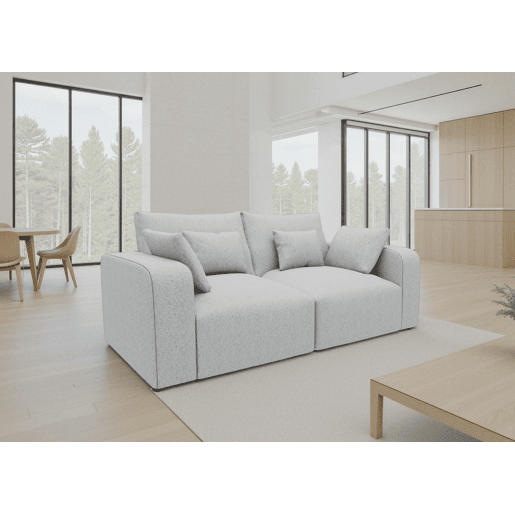 Sofá VERONA de 3 lugares em tecido 2 cor branco