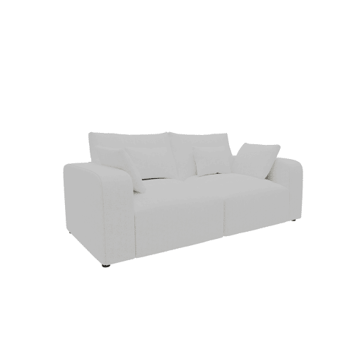 Sofá VERONA de 3 lugares em tecido 2 cor branco