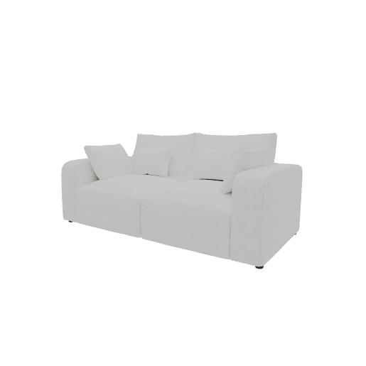 Sofá VERONA de 3 lugares em tecido 2 cor branco