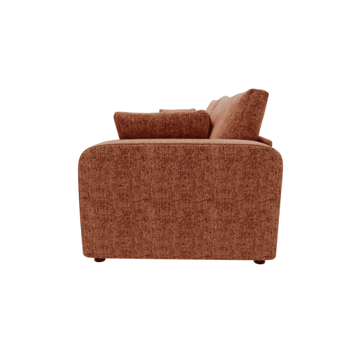 Sofá VERONA de 3 lugares em tecido 3 cor terracota