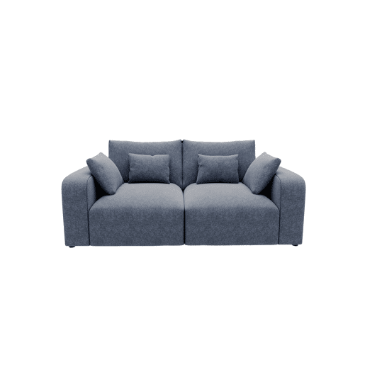 Sofá VERONA de 3 lugares em tecido 3 cor azul