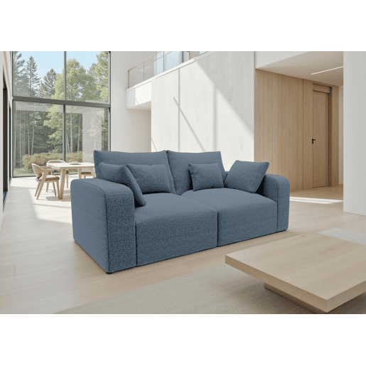 Sofá VERONA de 3 lugares em tecido 3 cor azul