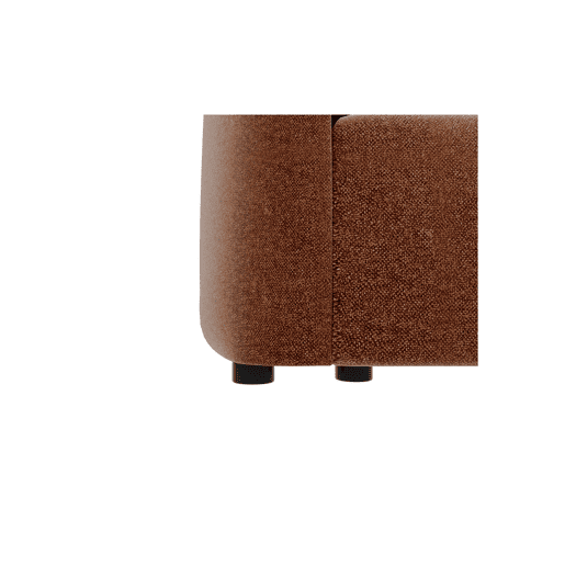 Sofá MILANO de 3 lugares em tecido 1 cor terracota