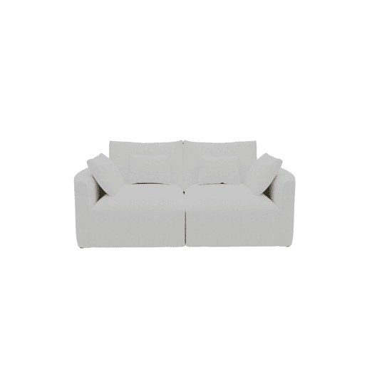 Sofá MILANO de 3 lugares em tecido 2 cor branco