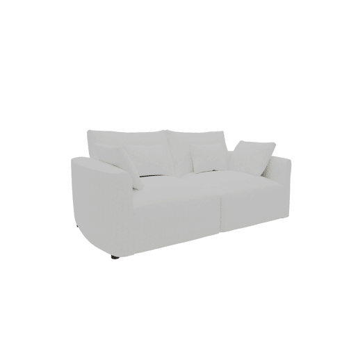 Sofá MILANO de 3 lugares em tecido 2 cor branco