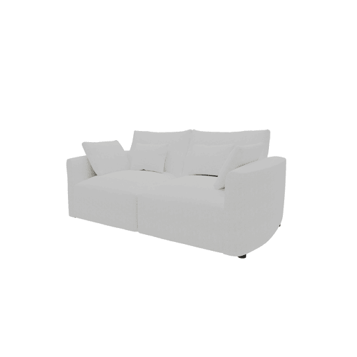 Sofá MILANO de 3 lugares em tecido 2 cor branco