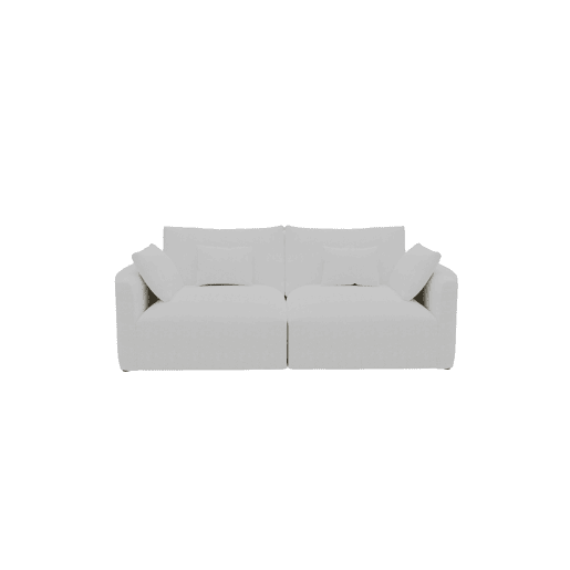 Sofá MILANO de 2 lugares em tecido 2 cor branco Sofá MILANO de 2 lugares em tecido 2 cor branco
