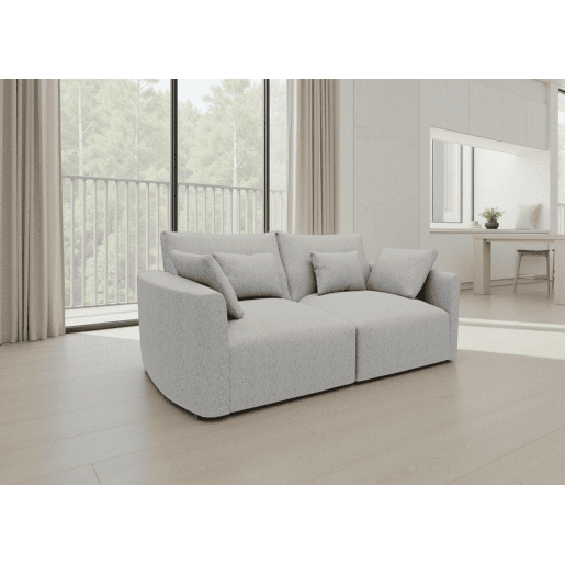 Sofá MILANO de 2 lugares em tecido 2 cor branco Sofá MILANO de 2 lugares em tecido 2 cor branco