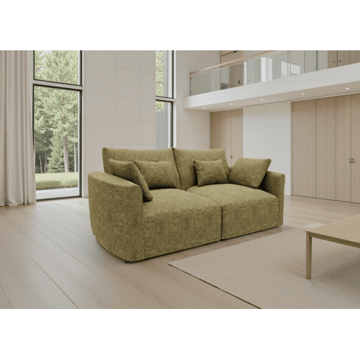 Sofá MILANO de 2 lugares em tecido 3 cor verde Sofá MILANO de 2 lugares em tecido 3 cor verde