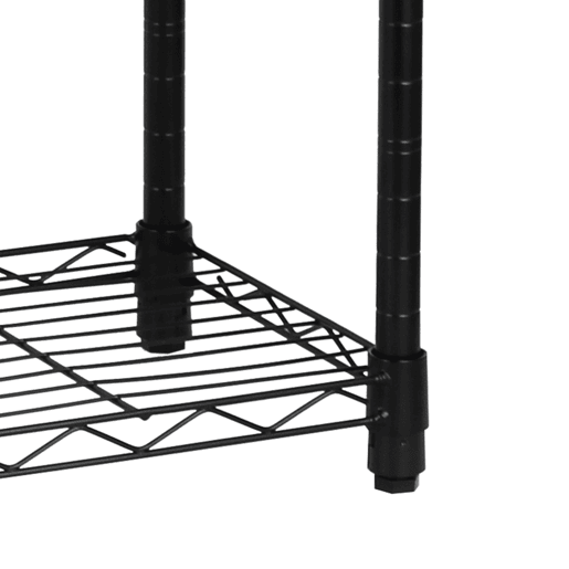 Estante HEAVY DUTY com 4 prateleiras preto