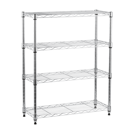Estante HEAVY DUTY com 4 prateleiras prateado Estante HEAVY DUTY com 4 prateleiras prateado