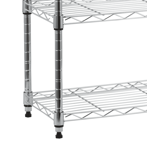 Estante HEAVY DUTY com 4 prateleiras prateado Estante HEAVY DUTY com 4 prateleiras prateado