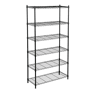 Estante HEAVY DUTY com 6 prateleiras preto