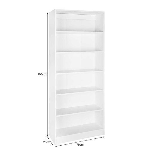 Estante EMA II 79x198cm branco Estante EMA II 79x198cm branco
