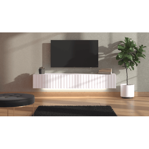 Móvel de TV ANTIBES 192cm 3 portas branco