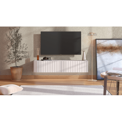 Móvel de TV ANTIBES 154cm 2 portas branco