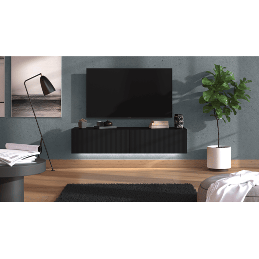 Móvel de TV ANTIBES 154cm 2 portas preto