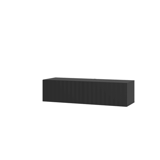 Móvel de TV ANTIBES 128cm 2 portas preto