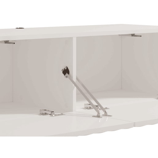 Móvel de TV ANTIBES 128cm 2 portas branco Móvel de TV ANTIBES 128cm 2 portas branco