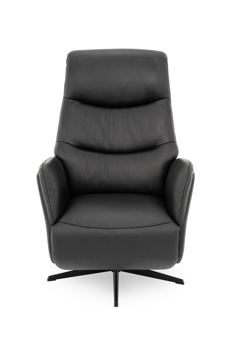 Sillón relax eléctrico LUXURY en piel color negro
