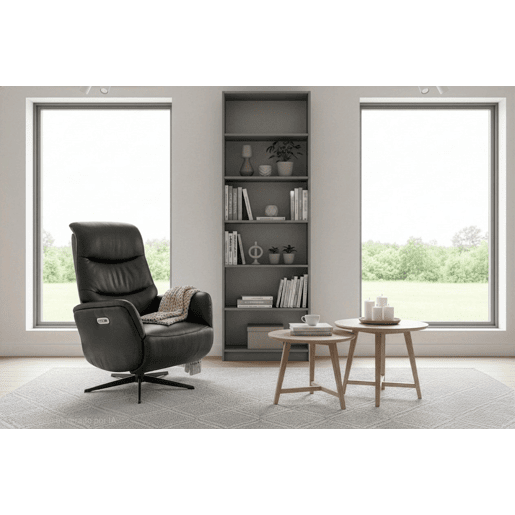 Cadeirão relax elétrico LUXURY pele cor preto Cadeirão relax elétrico LUXURY pele cor preto