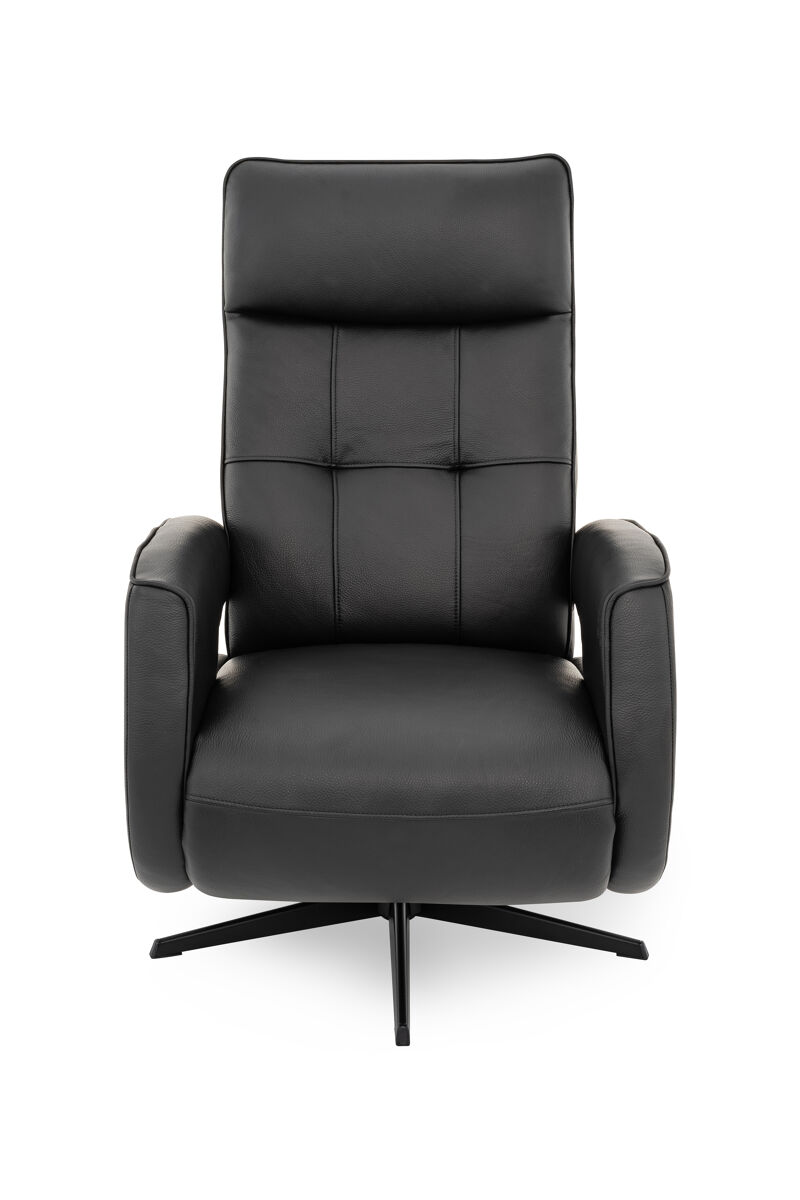 Sillón relax eléctrico SAGUN en piel color negro