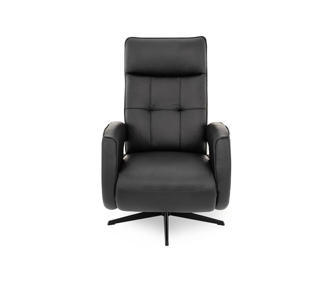 Sillón relax eléctrico sagun en piel color negro