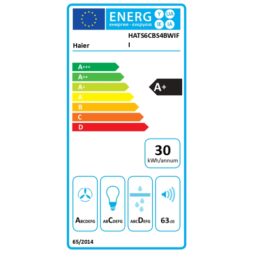Exaustor decorativo 60cm HAIER HATS6CBS4BWIFI