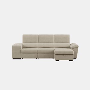 Chaise longue reversível TURIS com cama bege
