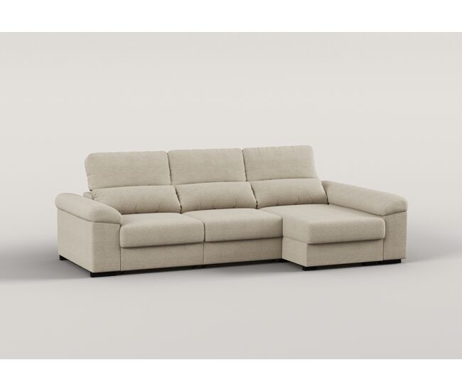 Chaise longue reversible con cama robert color beige