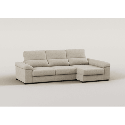 Chaise longue reversÃvel ROBERT com cama cor bege Chaise longue reversÃvel ROBERT com cama cor bege