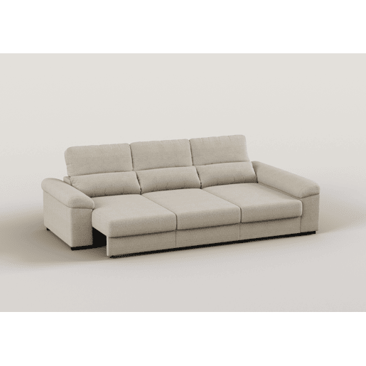 Chaise longue reversÃvel ROBERT com cama cor bege Chaise longue reversÃvel ROBERT com cama cor bege