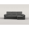 Chaise longue reversível ROBERT com cama cor antracite