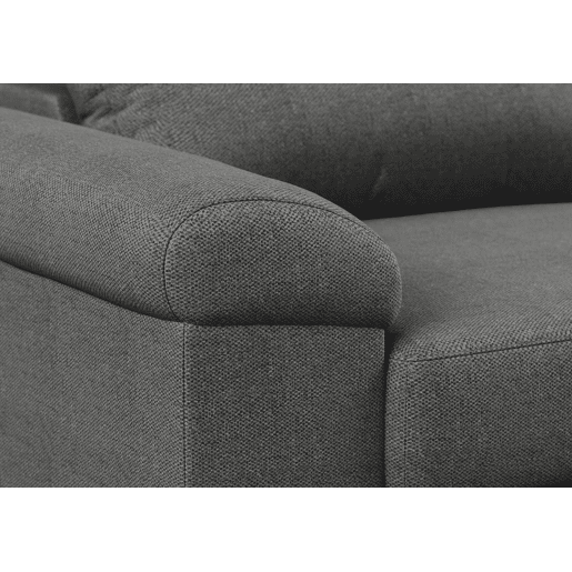 Chaise longue reversível ROBERT com cama cor antracite