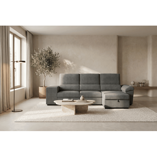Chaise longue reversÃvel TURIS com cama antracite Chaise longue reversÃvel TURIS com cama antracite
