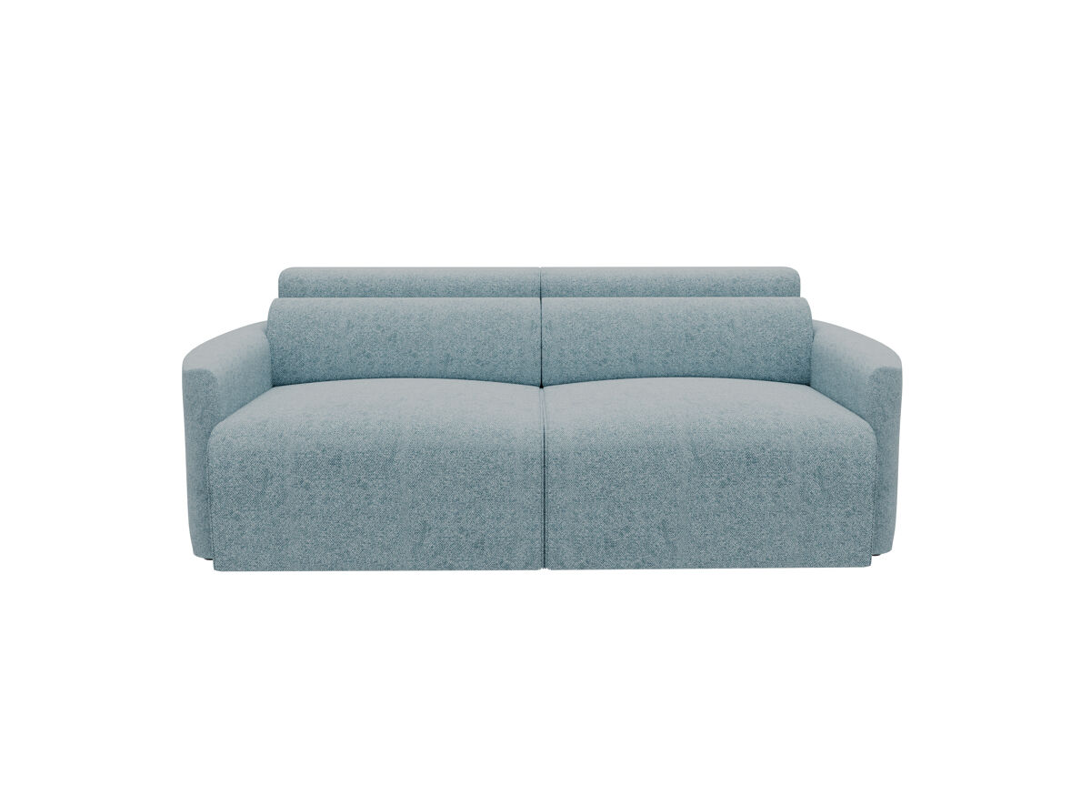 Sofá 3 plazas deslizante modena tela 1 color azul claro