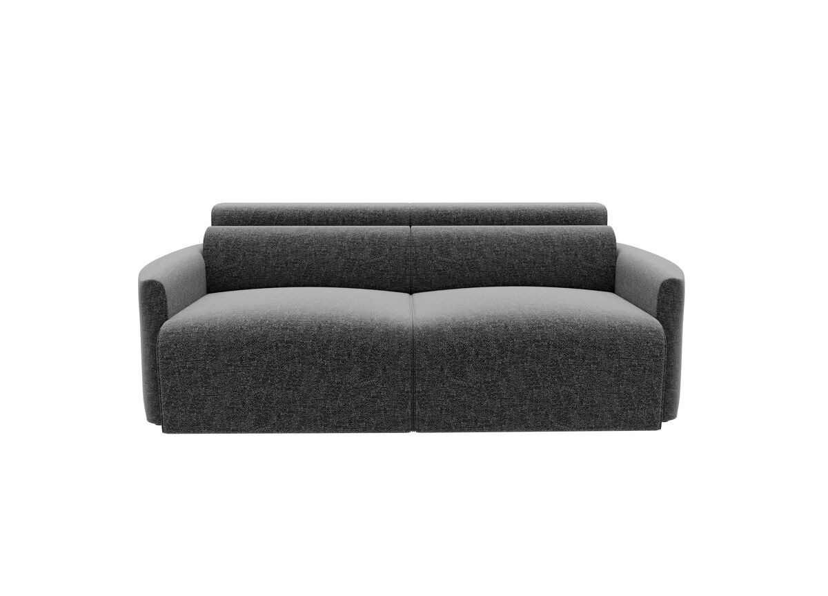 Sofá 3 plazas deslizante modena tela 1 color gris oscuro