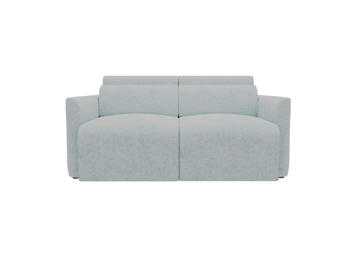 Sofá 2 plazas deslizante modena tela 1 color gris claro