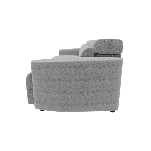 Sofá deslizante MODENA 2 lugares em tecido 2 cores cinza claro