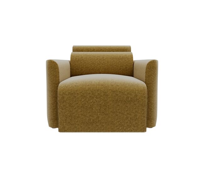 Sillón deslizante modena tela 1 color mostaza