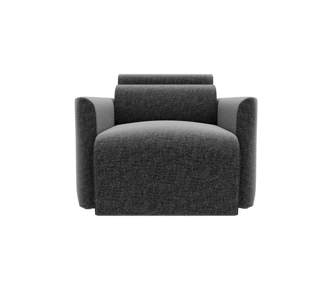 Sillón deslizante modena tela 1 color gris oscuro