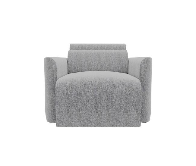 Sillón deslizante modena tela 3 color gris oscuro