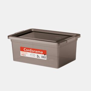 Caixa ORDENACIÓN plástico 3 litros fumé