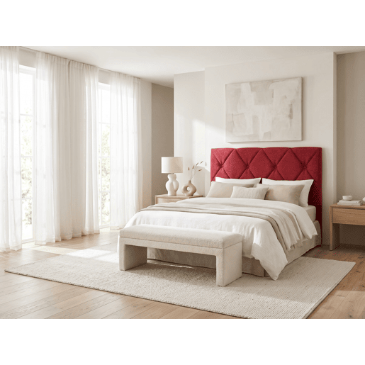 Cabeceira CLUB 160x115x7cm em tecido 10 bordeaux