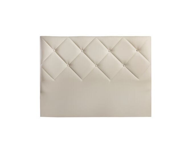 Cabecero club 160x115x7cm semipiel blanca