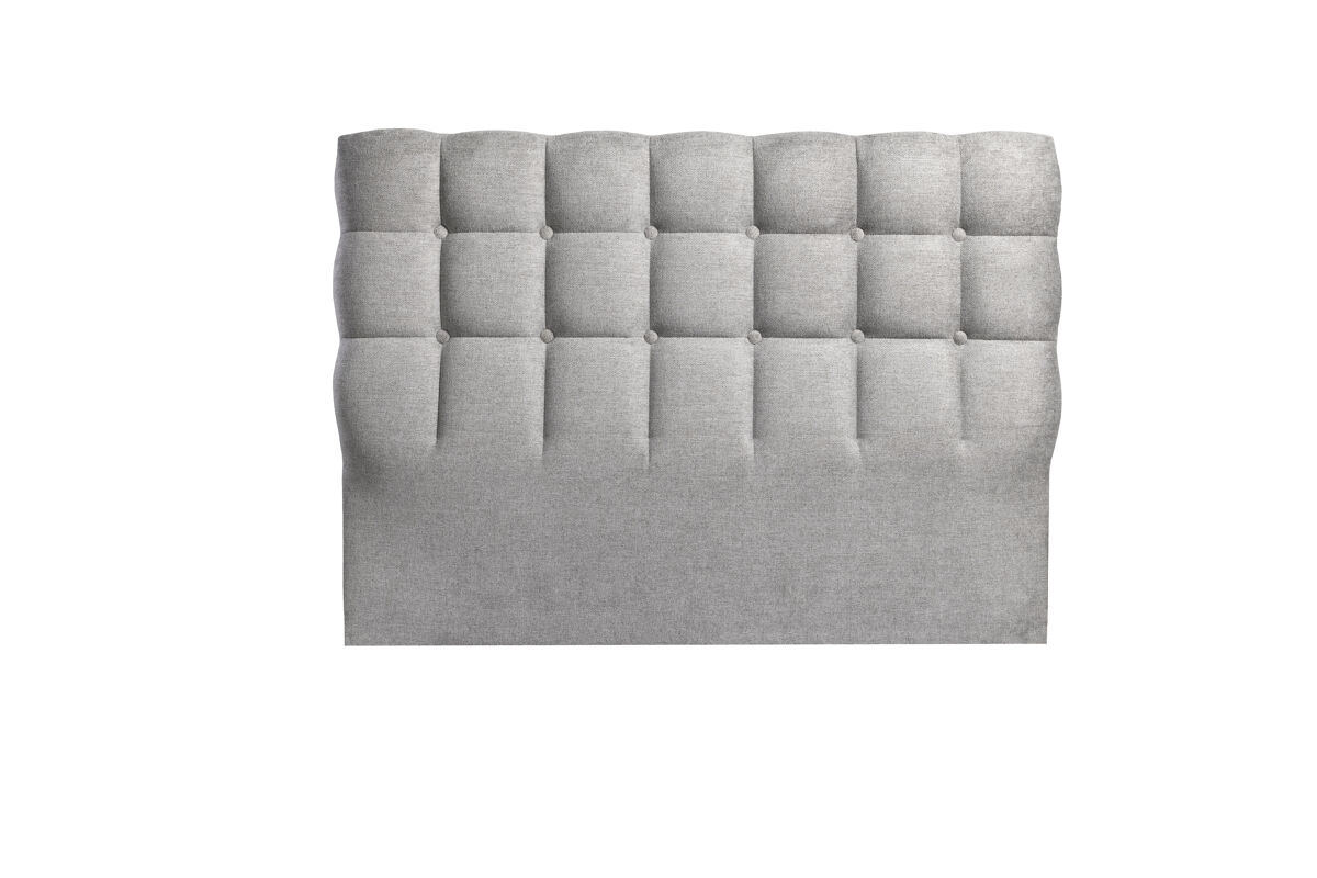 Cabecero MONET 160x115x7cm tela gris cemento 